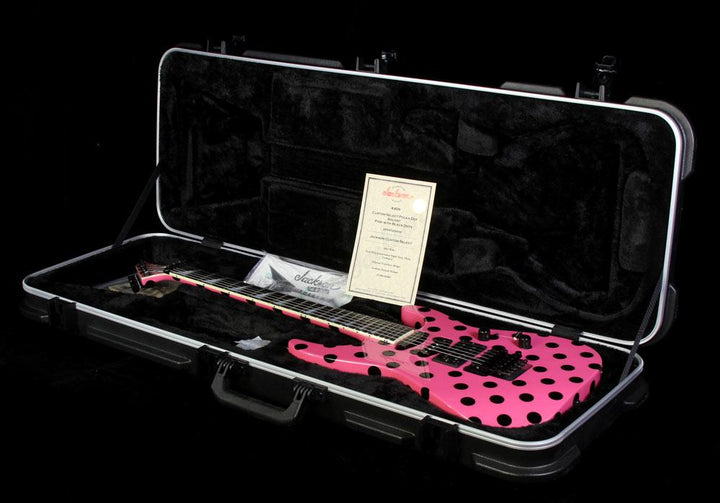 2013 Used Jackson Custom Shop Soloist Electric Guitar Pink with Polka Dots 