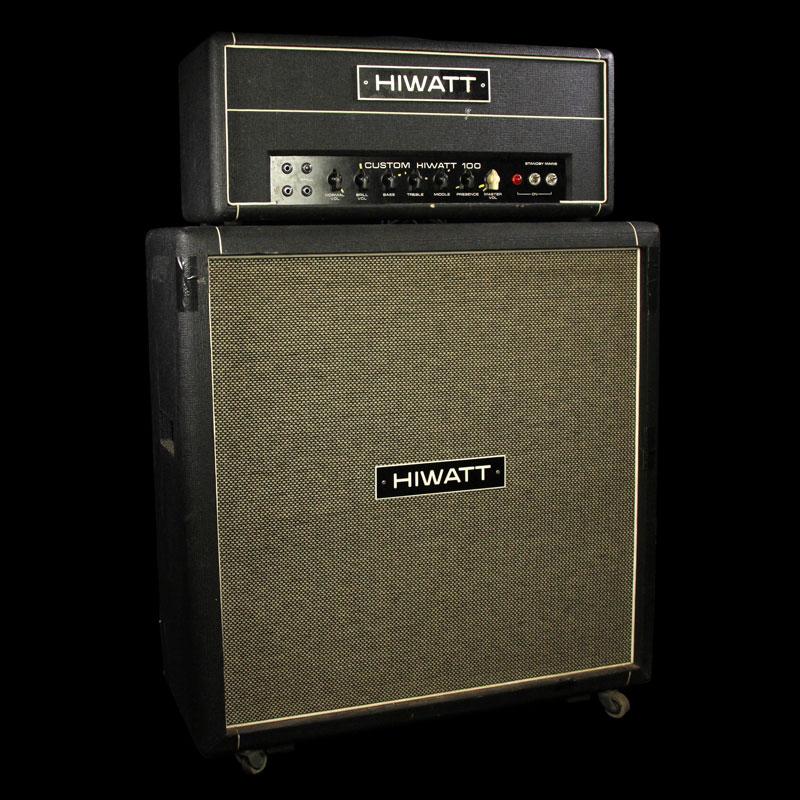 1973 Hiwatt DR103 100 Watt Guitar Amplifier Head and SE4123 4x12